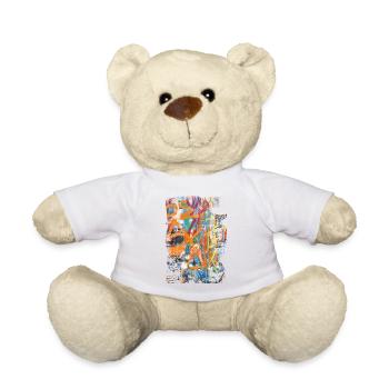 Graffiti-Stil Splash Hip Hop Farben Maler Farbe - Teddy - Weiß - Vorne