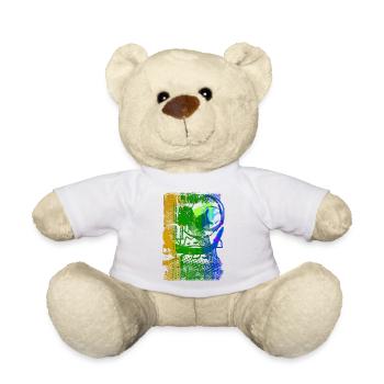 Graffiti-Stil Splash Hip Hop Farben Maler Farbe - Teddy - Weiß - Vorne