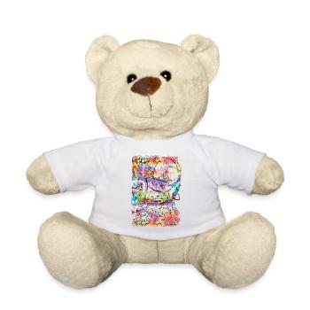 Graffiti-Stil Splash Hip Hop Farben Maler Farbe - Teddy - Weiß - Vorne