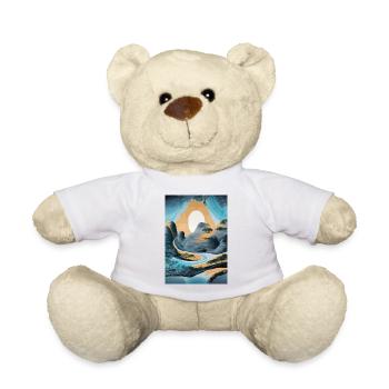 Abstrakte Landschaft - Abstract Landscape - Teddy Bear - white - Front