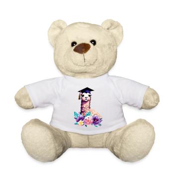 Bachelor Alpaca Studies Graduate School Leaving Certificate - Teddy Bear - white - Front
