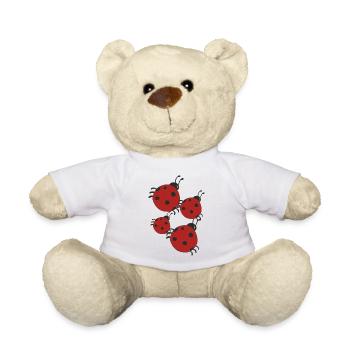 Ladybug family - Teddy Bear - white - Front