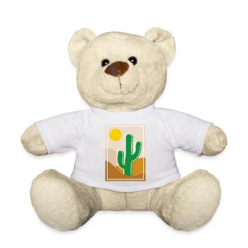 Cactus in the desert - Teddy Bear - white - Front