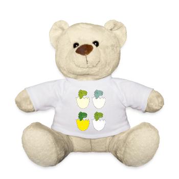 dino baby 4 fach - Teddy - Weiß - Vorne