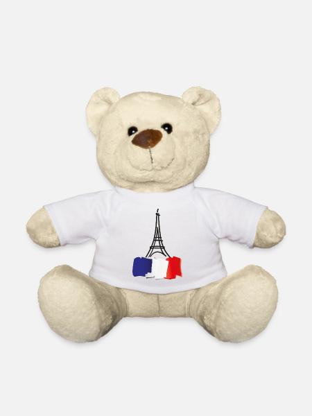 paris eiffelturm - Teddy - Weiß