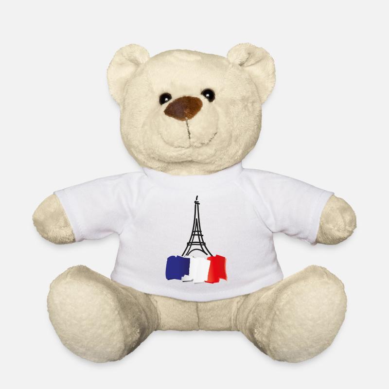 paris eiffelturm - Teddy - Weiß