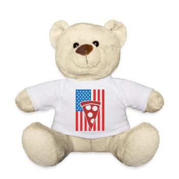 Pizza USA Flag - Teddy Bear - white - Front