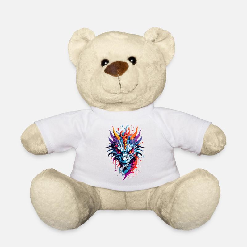 Cool Dragon - Teddy Bear - white