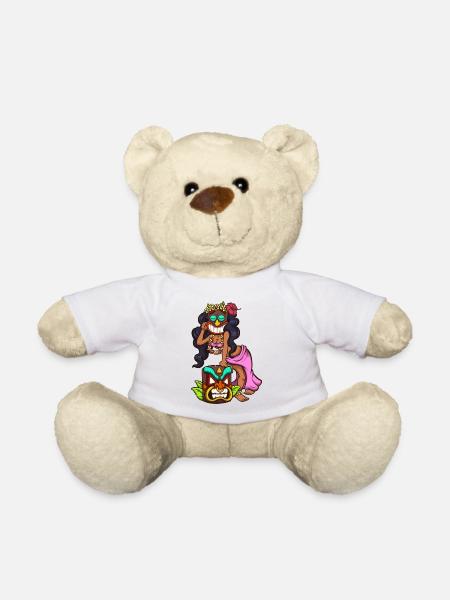 Tiki Frau - Teddy - Weiß
