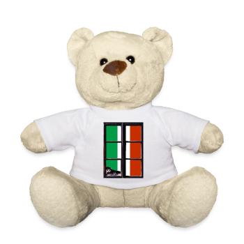 Drapeau de l’Italie Drapeau italien Vintage Look vieilli - Nounours - blanc - Devant