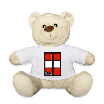Austria Flag Austria Austrian Flag AT - Teddy Bear - white - Front