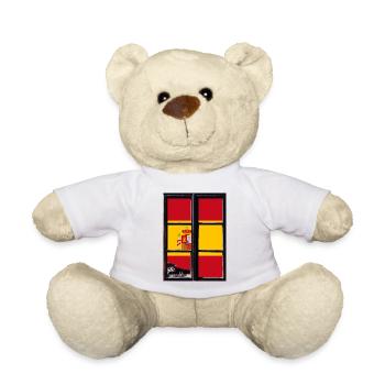 Spain Flag Vintage Spanish Flag Distressed Look - Teddy Bear - white - Front