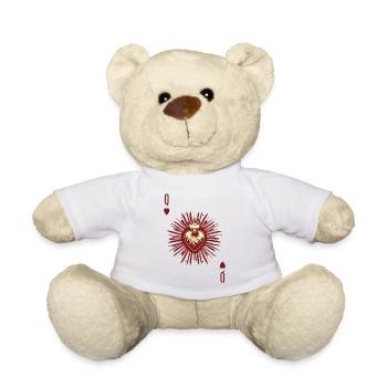 Queen of Hearts - Teddy Bear - white - Front