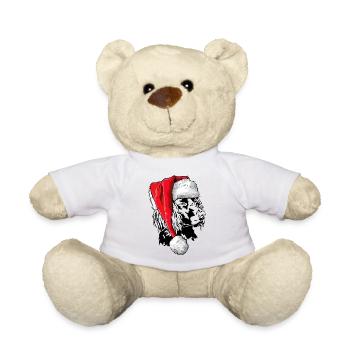 Santa German Quail Dog Christmas Wilsigns - Teddy Bear - white - Front