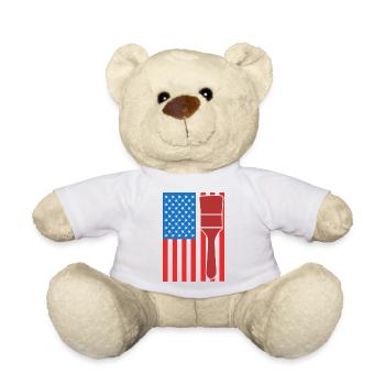 Maler USA Flagge - Teddy - Weiß - Vorne