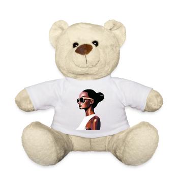 Stilvolles modernes Porträt mit Sonnenbrille - Teddy - Weiß - Vorne