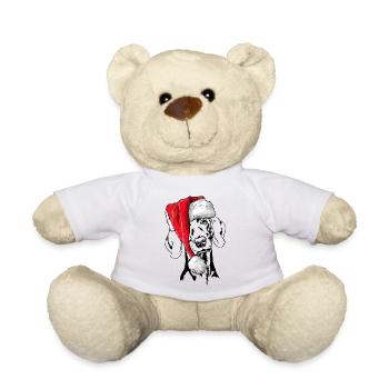 Santa Braque de Noël chiens Wilsigns - Nounours - blanc - Devant