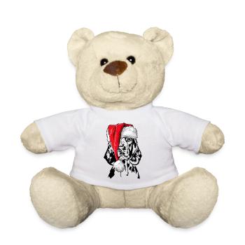 Santa Welsh Springer Spaniel Christmas Wilsigns - Teddy Bear - white - Front