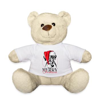 Père Noël Boxer Joyeux Noël Chiens Chien Wilsigns - Nounours - blanc - Devant