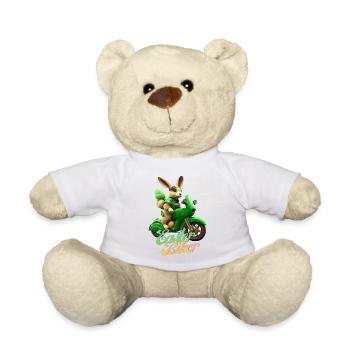 Easter Biker - The Easter Bunny becomes a biker - Teddy Bear - white - Front