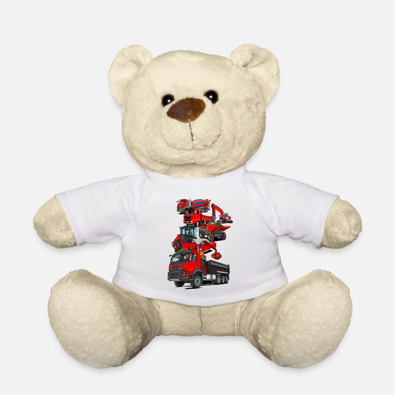 Véhicules de chantier - Nounours - blanc