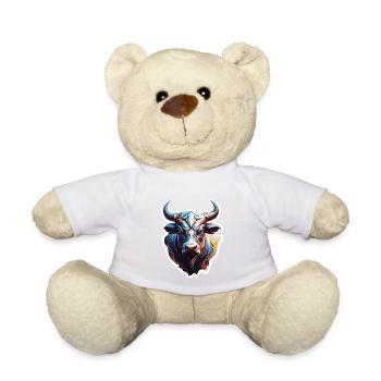 Bull / Bull / Animal / Horns / Bullfighting - Teddy Bear - white - Front