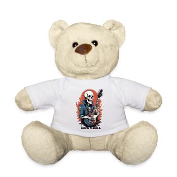 Rock 'n' Roll Skeleton - Teddy Bear - white - Front