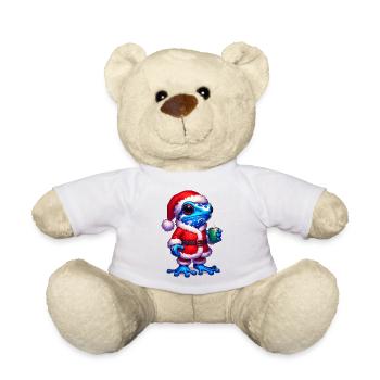 Poison arrow frog Santa Claus - Teddy Bear - white - Front