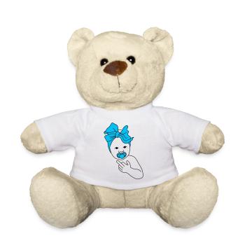 Majeur Bébé Bleu - Nounours - blanc - Devant