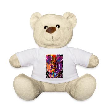 Woman Sunglasses Art Fashion Modern Trend Colorful - Teddy Bear - white - Front