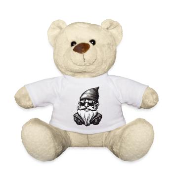 Gartenzwerg / Märchenland / Kobold / Gnom / Logo - Teddy - Weiß - Vorne