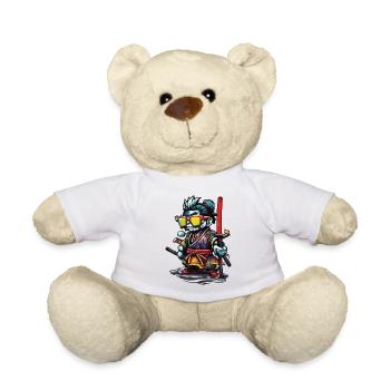 Samouraï / Japonais / Harakiri / Katana / Homme - Nounours - blanc - Devant