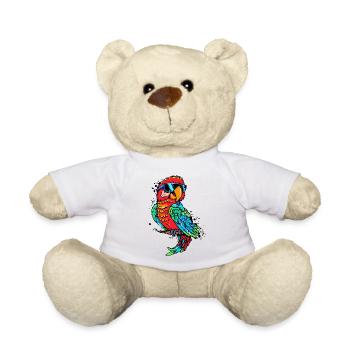 Vogelliebhaber Tier Papagei Vogel Zootiere - Teddy - Weiß - Vorne