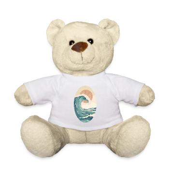 Vagues colorées et Sun Surf Design - Perfect Surf - Nounours - blanc - Devant