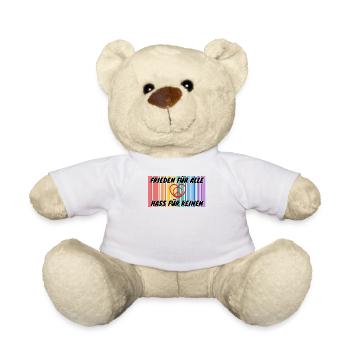 Démo Paix pour tous Haine pour le n° 6 FCKAFD - Nounours - blanc - Devant