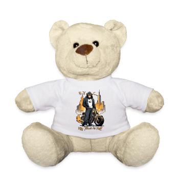 Biker Affe - Teddy - Weiß - Vorne
