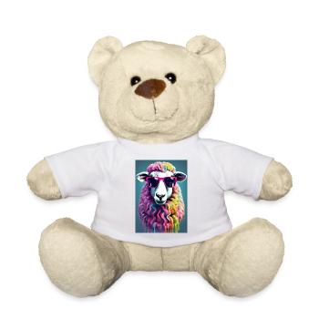Mouton avec des lunettes - Nounours - blanc - Devant