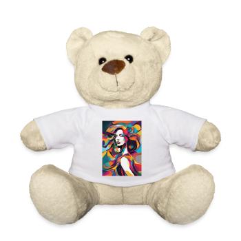 Abstraktes Frauenbild - Teddy - Weiß - Vorne