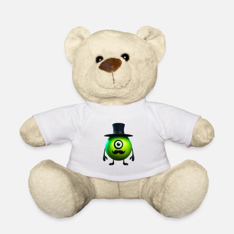 grünes Geschöpf Mr. Green - Teddy - Weiß