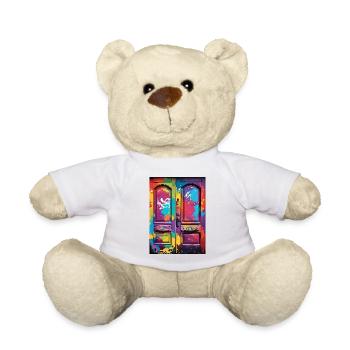 Door / Entrance / Lock / Gate / Front Door / Design - Teddy Bear - white - Front