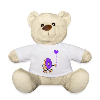 Donut Coeur de bande dessinée - Nounours - blanc - Devant