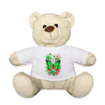 Schmetterling Insekt Schmetterling Natur Sommer bunte Kunst - Teddy - Weiß - Vorne