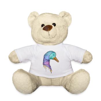 Regenbogenente tropft - Teddy - Weiß - Vorne