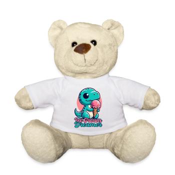 Ice Cream Dreamer Cute T-Rex with Ice Cream Gift - Teddy Bear - white - Front