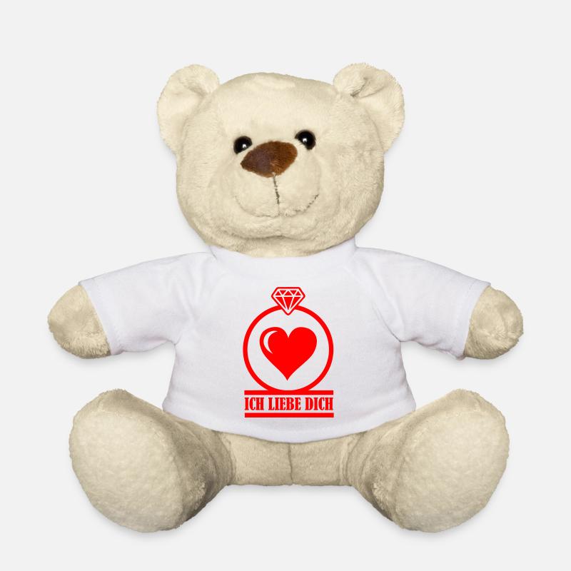 ich liebe dich 001 - Teddy - Weiß