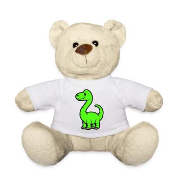 Bande dessinée Dinosaure Brontosaure - Nounours - blanc - Devant