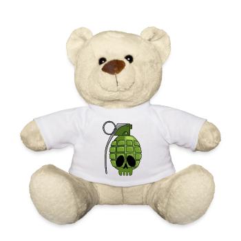 Grenade Skull - Teddy Bear - white - Front