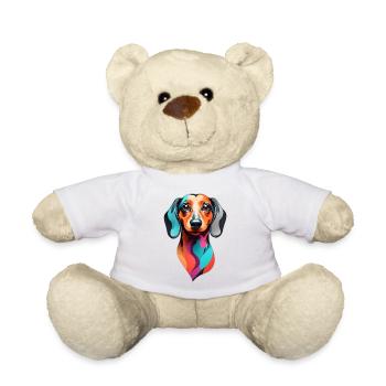 Dachshund colorful - Teddy Bear - white - Front