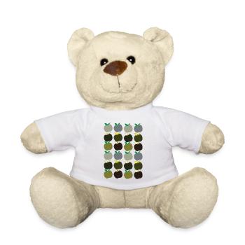 Motif Pomme 2 - Nounours - blanc - Devant