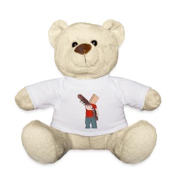 Shy Guitarist - Teddy Bear - white - Front
